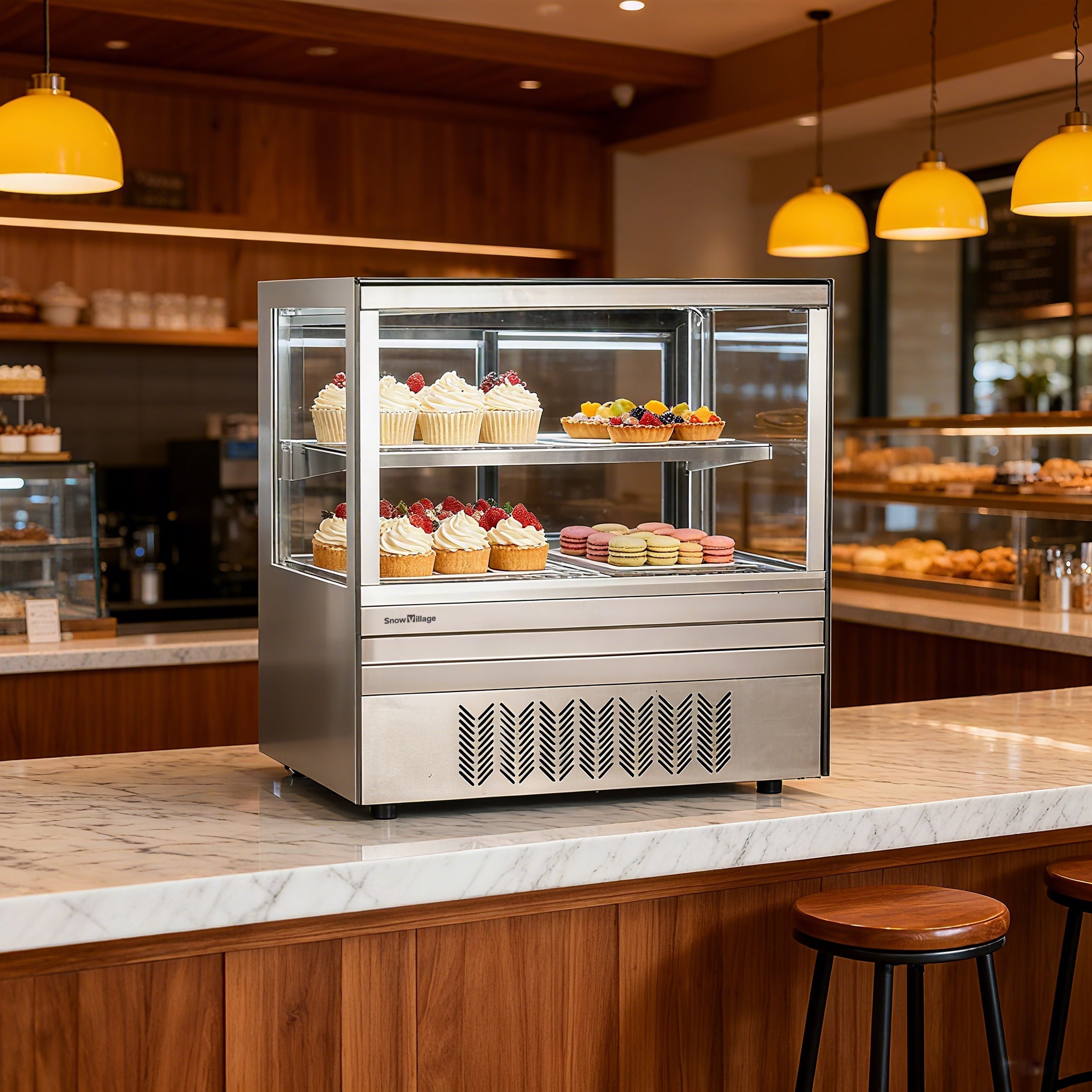 Cake Showcase DG-TZ Countertop Series - Straight (Two Shelves)