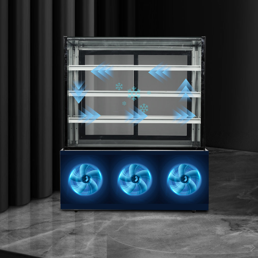 Cake Upright Showcase DG Series - Two Shelves (Straight)