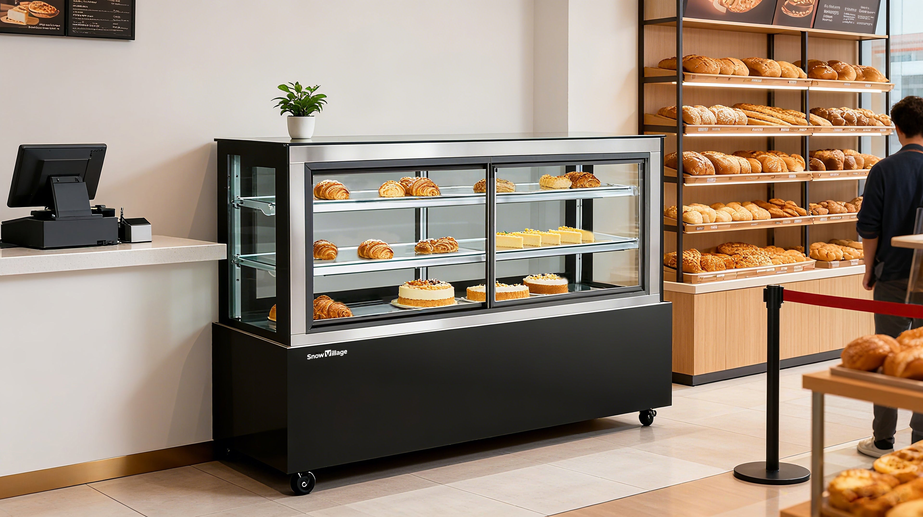 Cake Upright Showcase DG Series - Two Shelves (Straight)