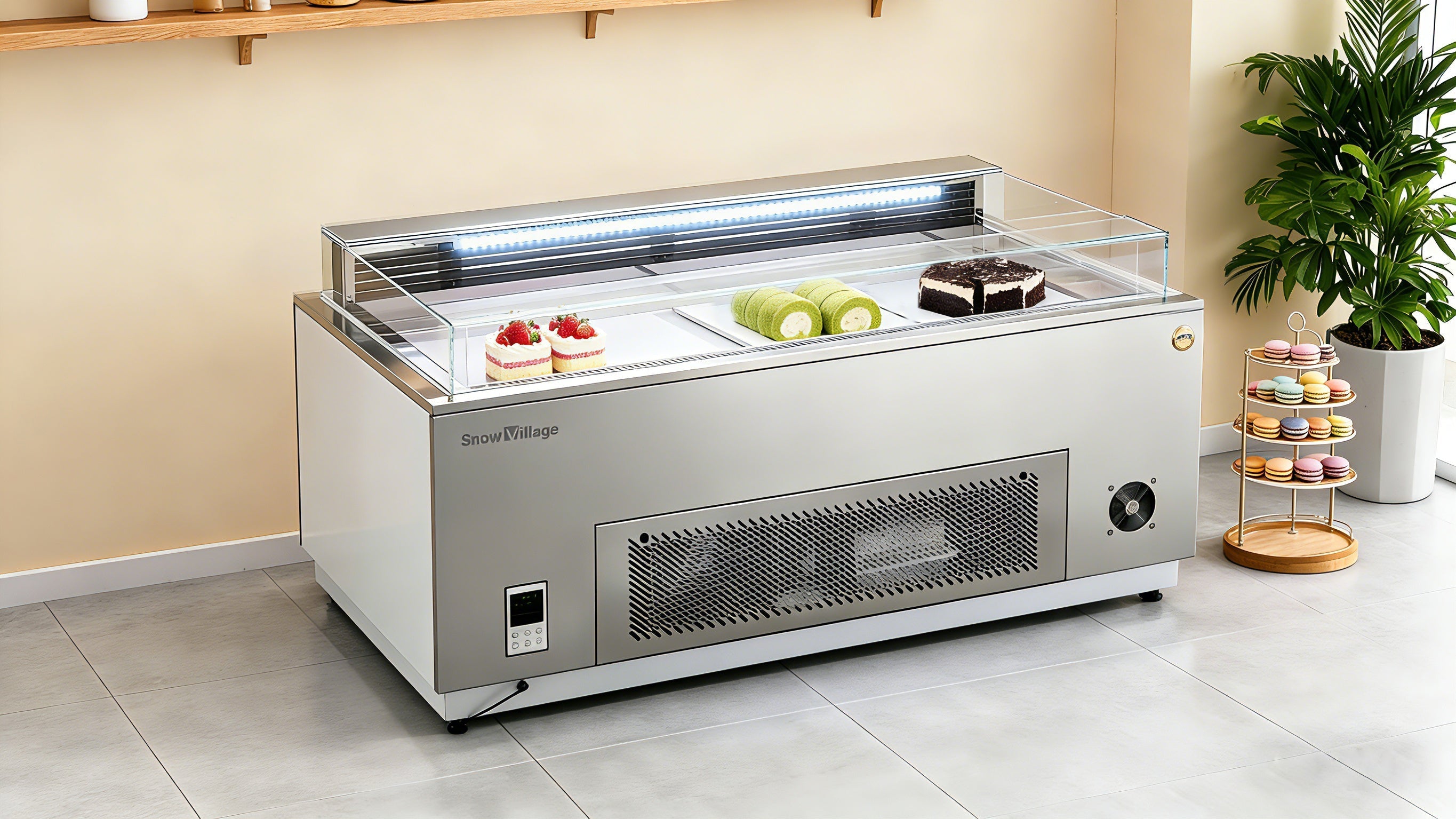 Cake Upright Showcase KDG-F Series - Open-Top (Straight)