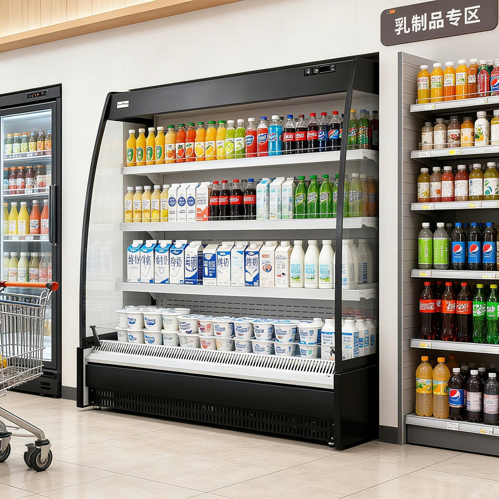 Supermarket Freezer XC-ZB Semi-Height Cabinet Air Curtain Chiller Series- Plug-In Type