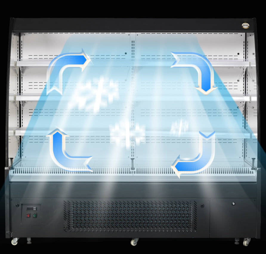 Supermarket Freezer XC-ZB Semi-Height Cabinet Air Curtain Chiller Series- Plug-In Type