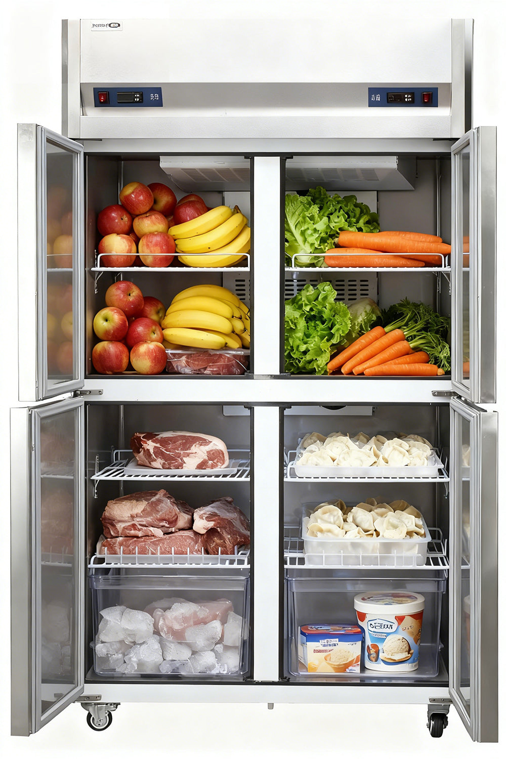 Kitchen Refrigerator CFD/CFS Premium Ventilated Cooling Series - 2/4/6 Doors