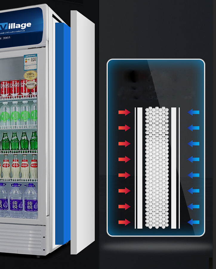 Upright Glass Door Showcase LC-A Standard Static Cooling Refrigerator Series - Single Door (Plastic Frame)